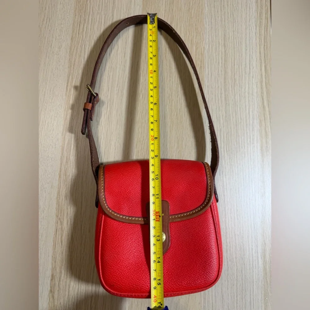 Red Dooney & Bourke Pebble Leather Short Shoulder Small flap-closure Bag